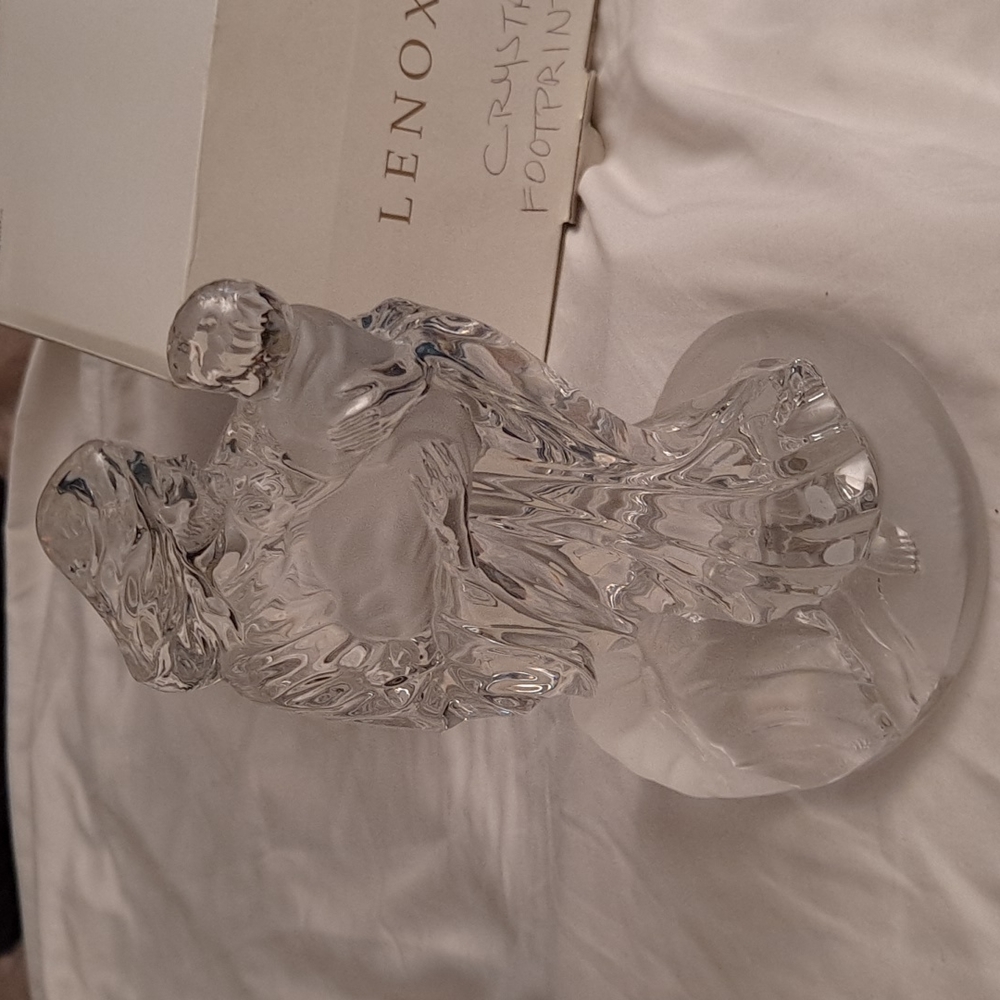 Lenox 1999 Clear & Frosted Footprints Figurine - Limited Edition - New